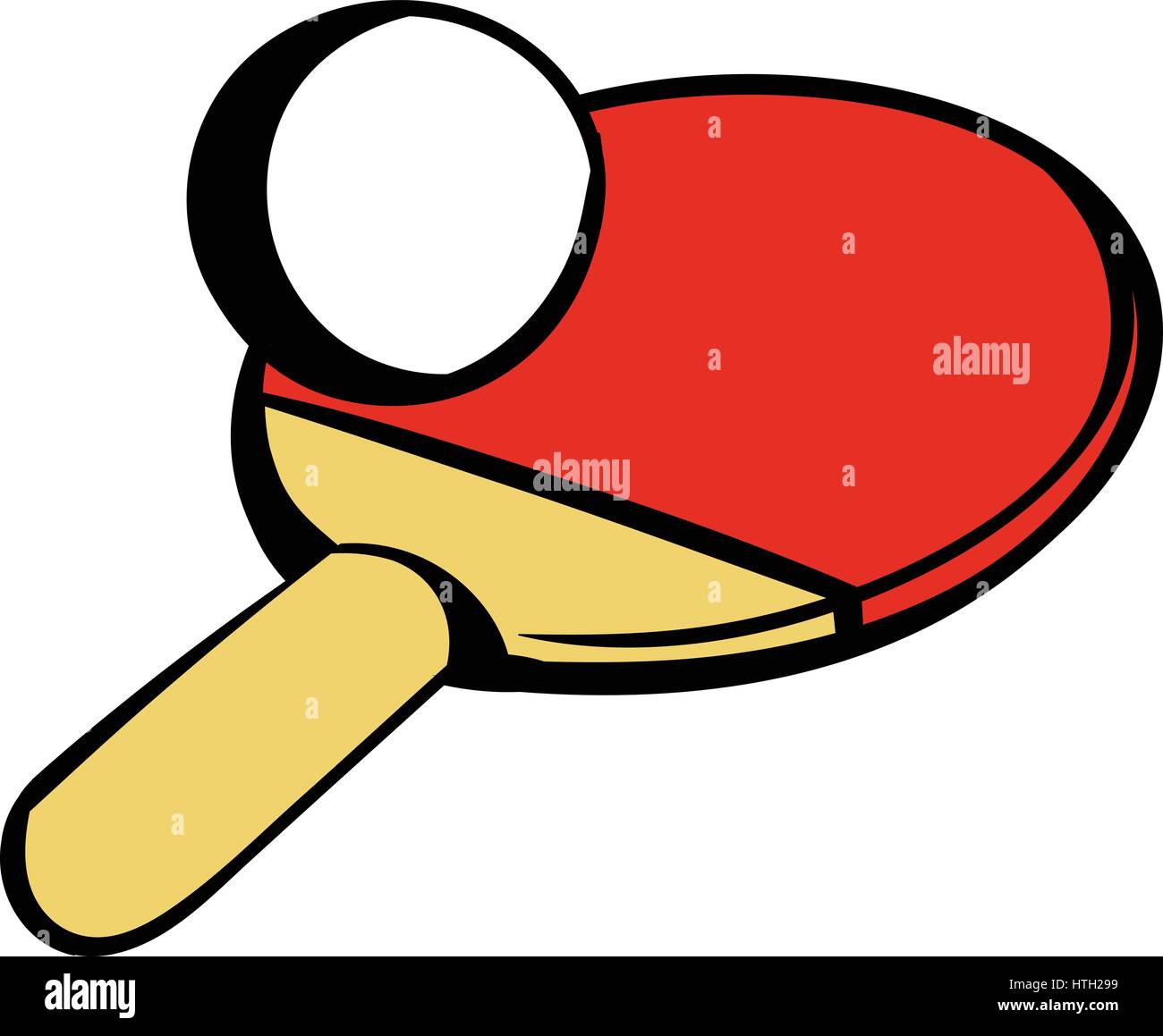 Schl ger F r Die Wiedergabe Von Tischtennis Symbol Symbol cartoon Stock Vektorgrafik Alamy