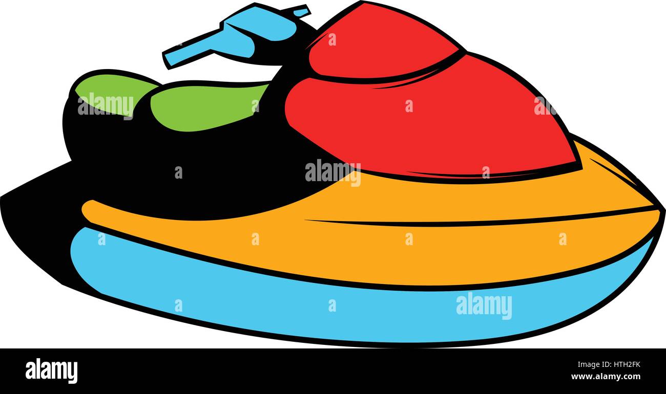 Jetski Wasser Scooter Symbol, Symbol-cartoon Stock Vektor