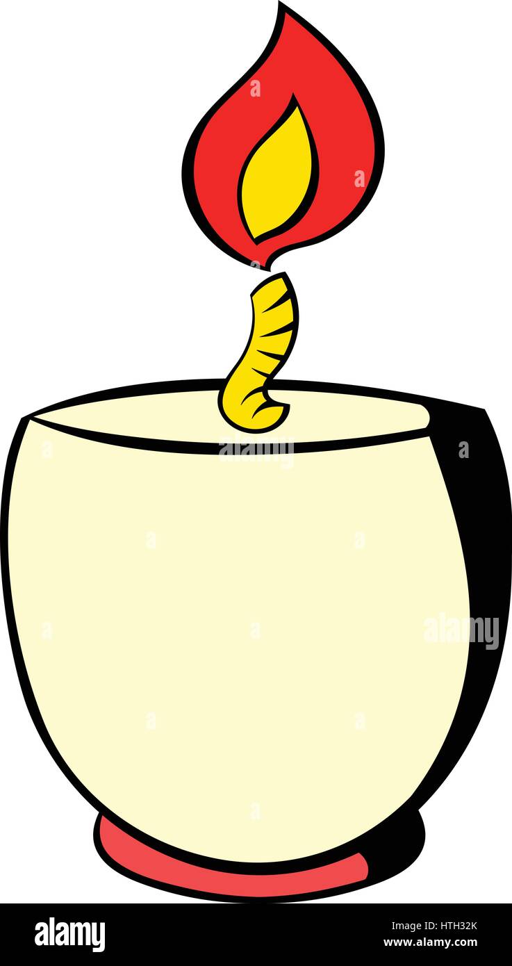 Kerze in eine Kerze Symbol, Symbol-cartoon Stock Vektor