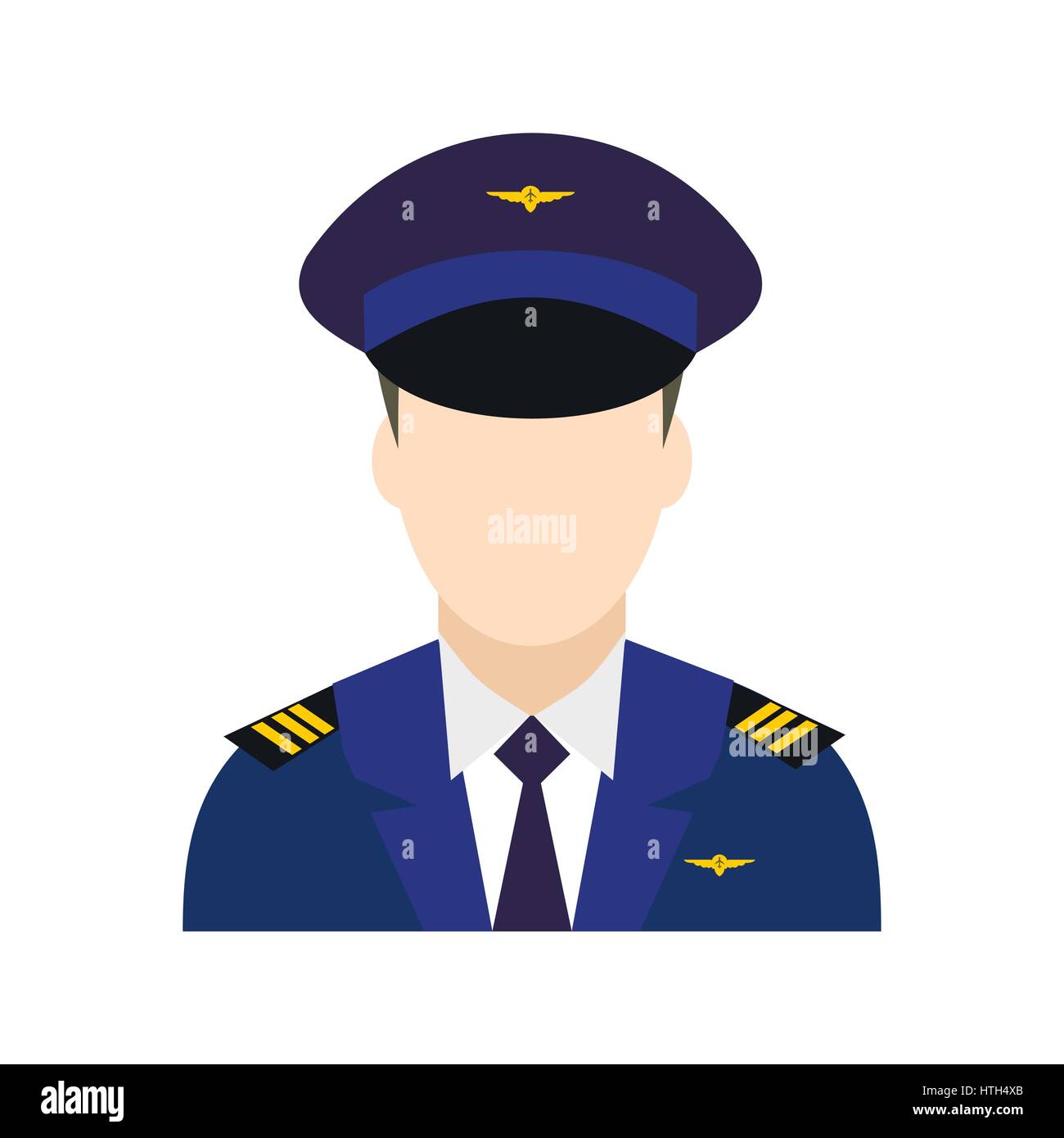 Kapitän des Symbols Flugzeuge Stock Vektor