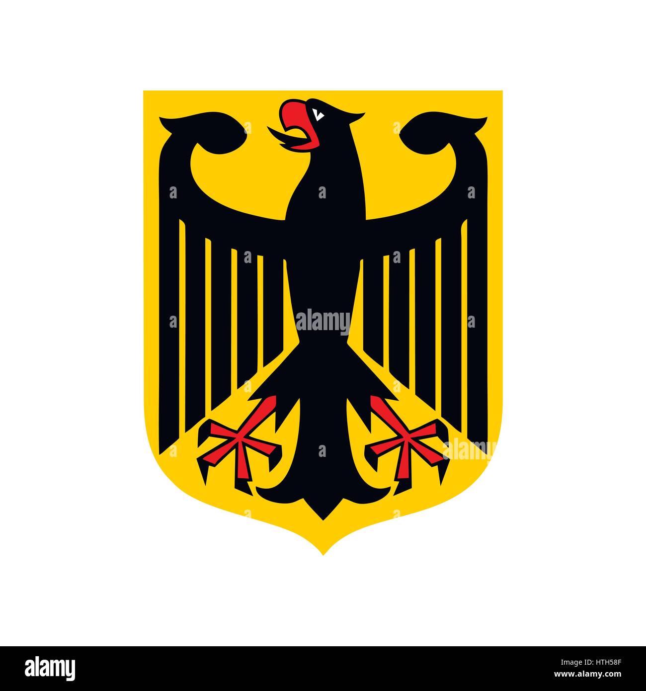 Wappen von Deutschland Symbol, flachen Stil Stock Vektor