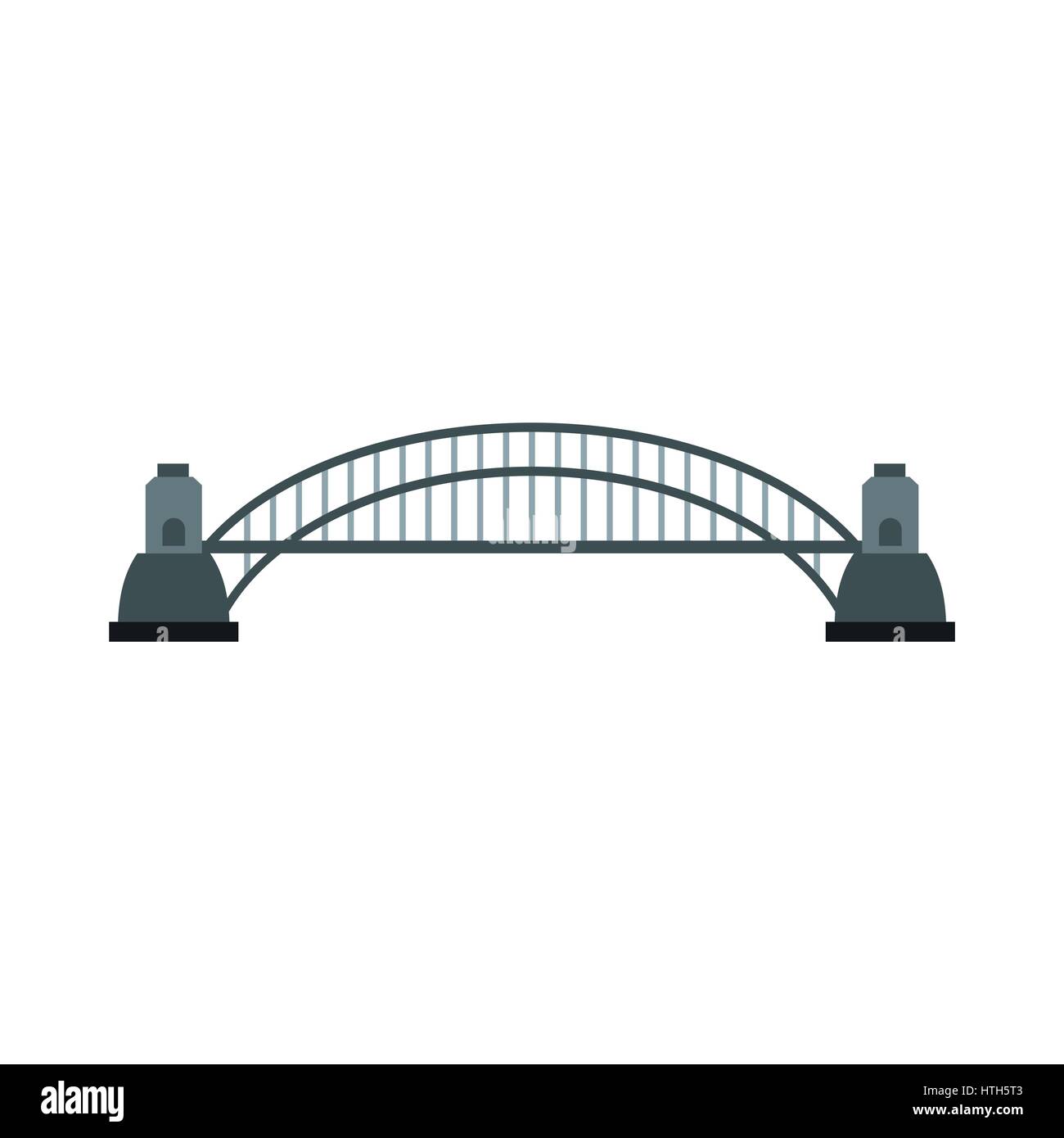 Sydney Harbour Bridge-Symbol, flachen Stil Stock Vektor