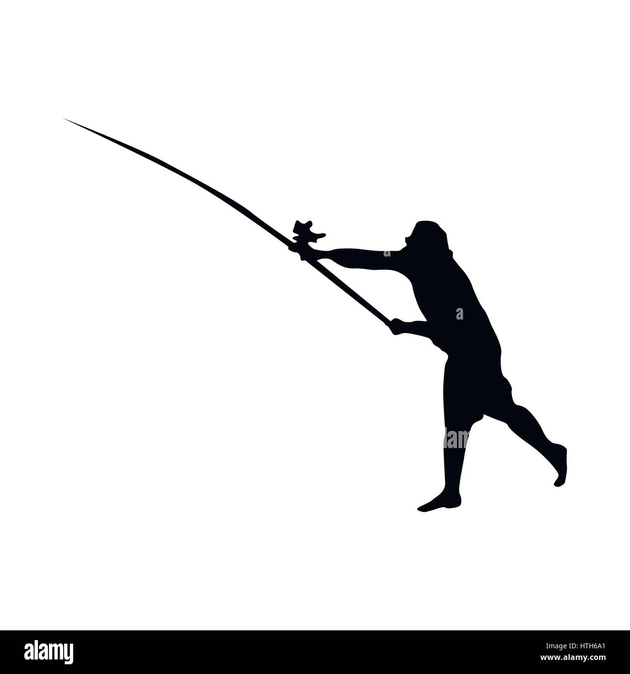 fisherman-silhouette-stock-vektorgrafiken-kaufen-alamy