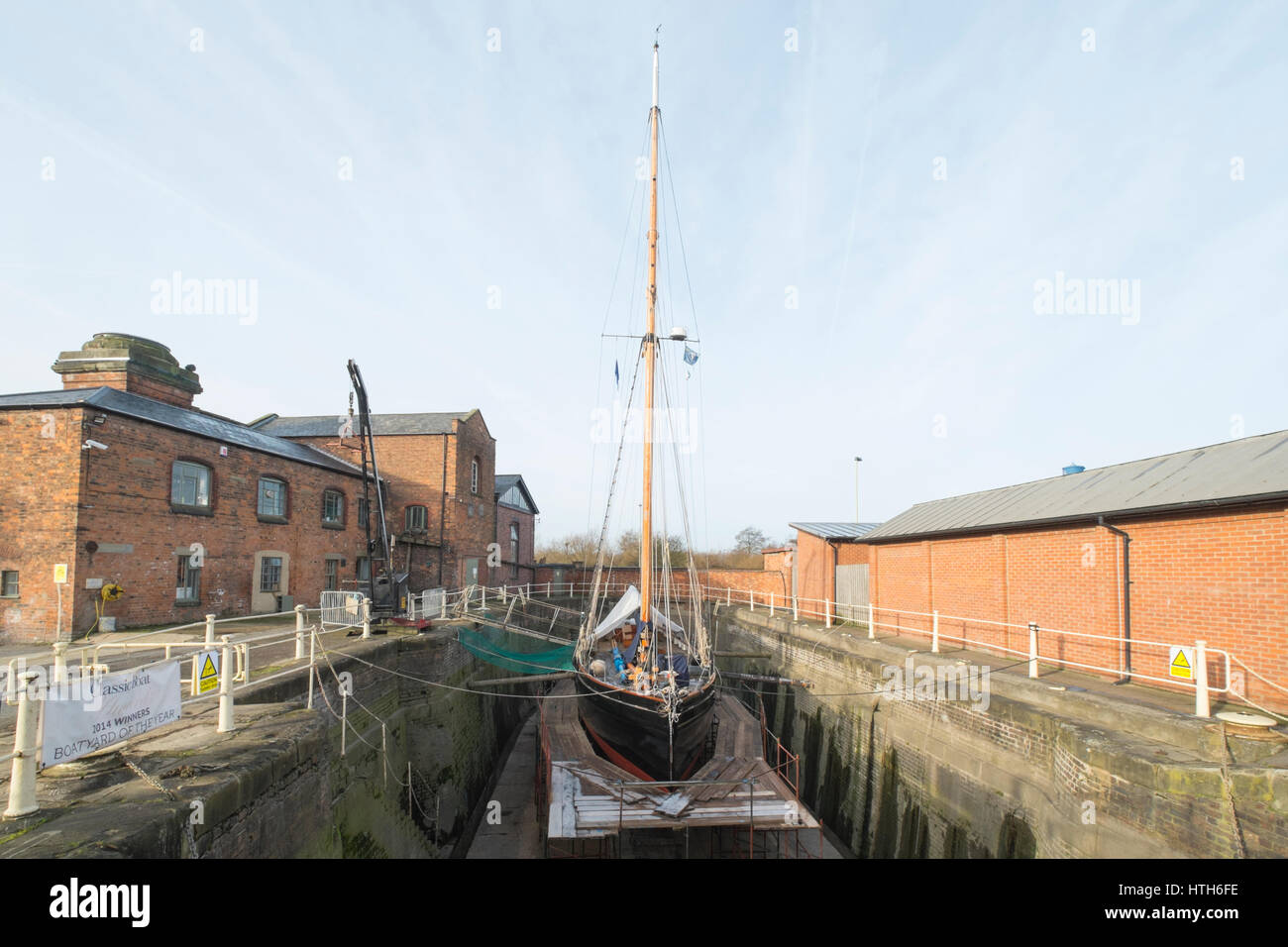 Die wichtigsten Becken von Gloucester Docks in Südengland. Es ist Großbritanniens am Binnenhafen und Teil des Gloucester, Schärfe-Kanal Stockfoto