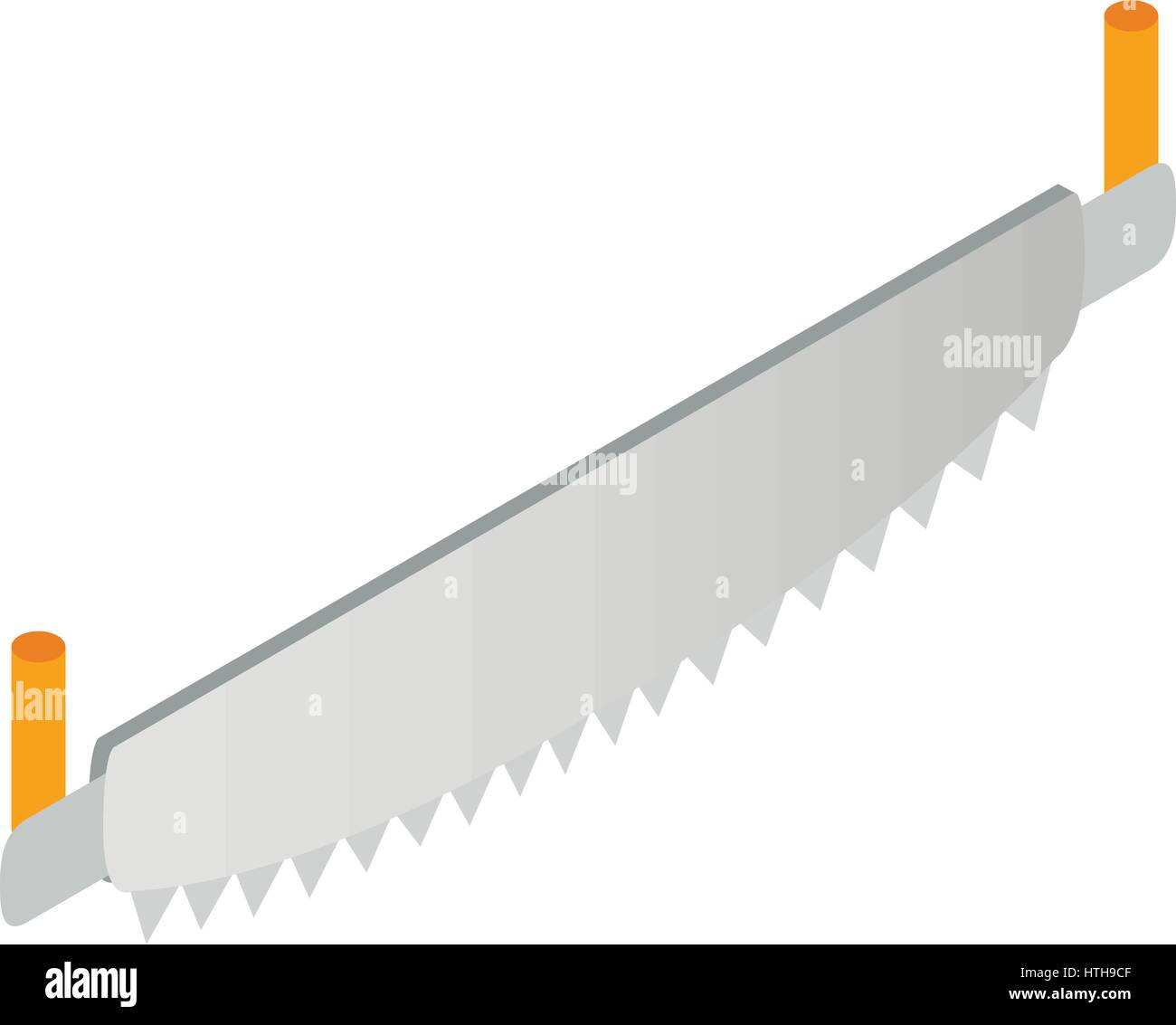 Zwei-Mann sah isometrischen 3d Stil-Ikone Stock Vektor