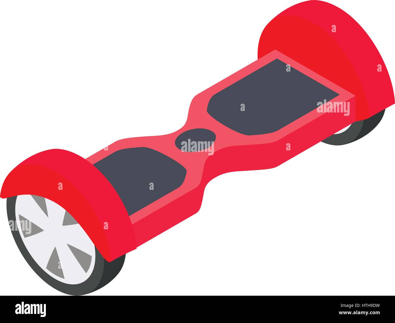 Dual wheel Selbstausgleich Elektro-Skateboard-Symbol Stock Vektor