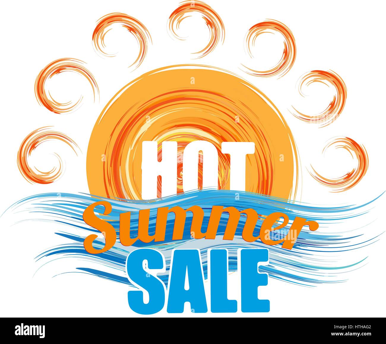 heißer Sommer Sale banner Stock Vektor
