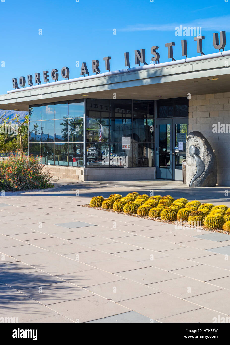 Borrego Kunstinstitut Gebäude. Borrego Springs, Kalifornien, USA. Stockfoto