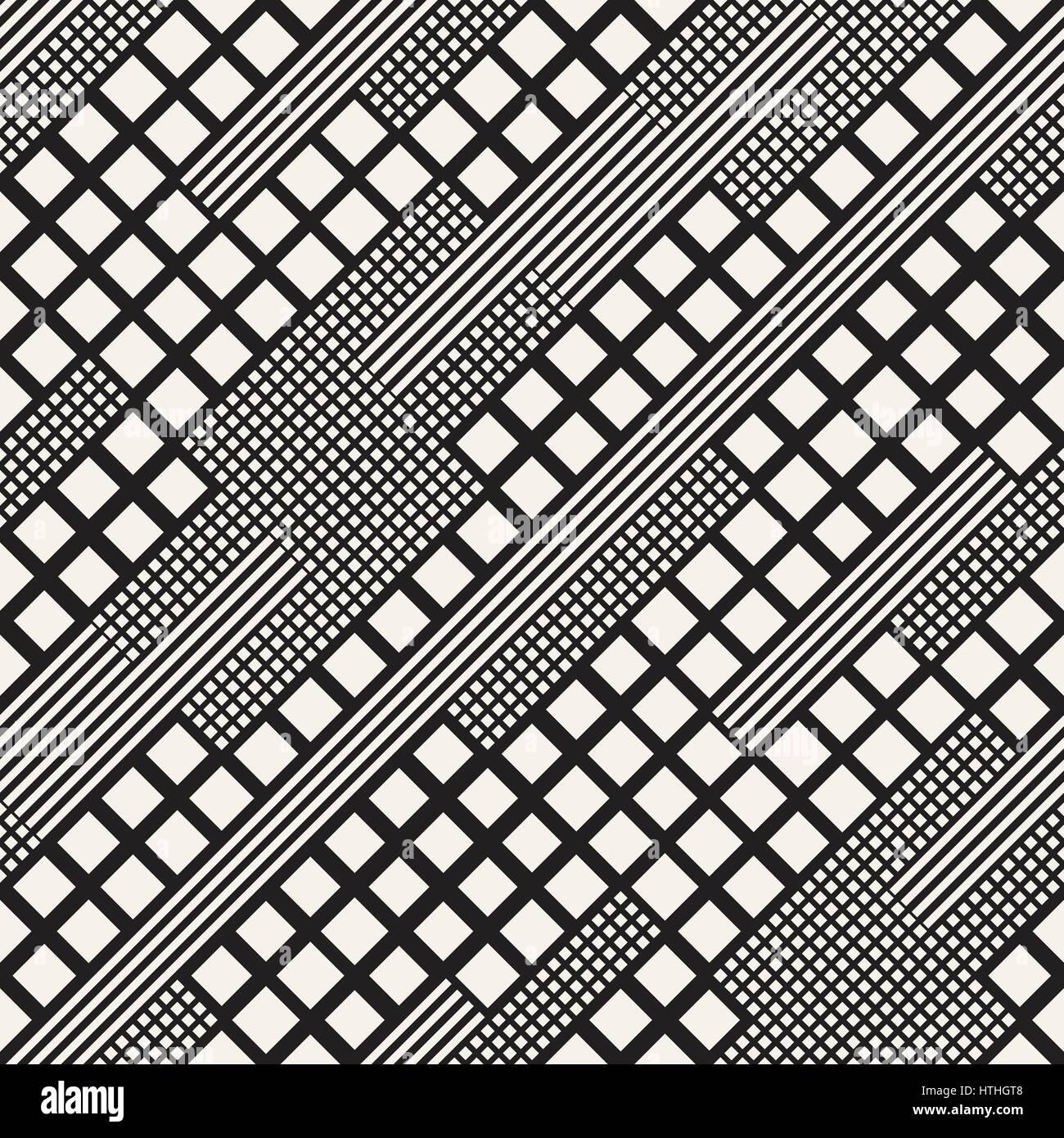 Endlosen abstrakten Hintergrund mit zufälliger Größe Quadrate. Vector Seamless Pattern. Stock Vektor