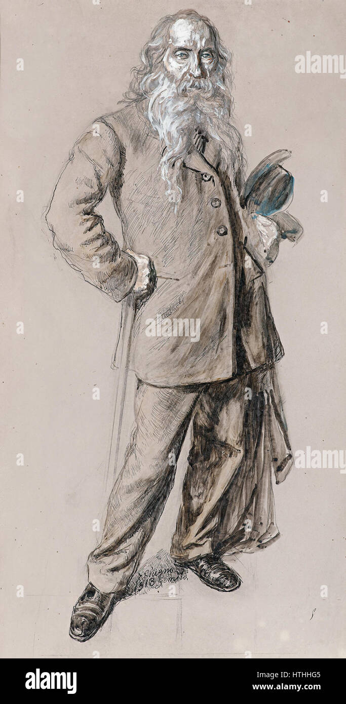 *Selbstporträt* von Vincenzo Gemito, entstanden 1913, ist eine eindrucksvolle Darstellung des Künstlers selbst. Das Werk zeigt Gemitos Fähigkeit, die menschliche Form mit emotionaler Tiefe und Liebe zum Detail zu erfassen, und spiegelt seine Meisterschaft in Skulpturen und Porträts wider. Stockfoto