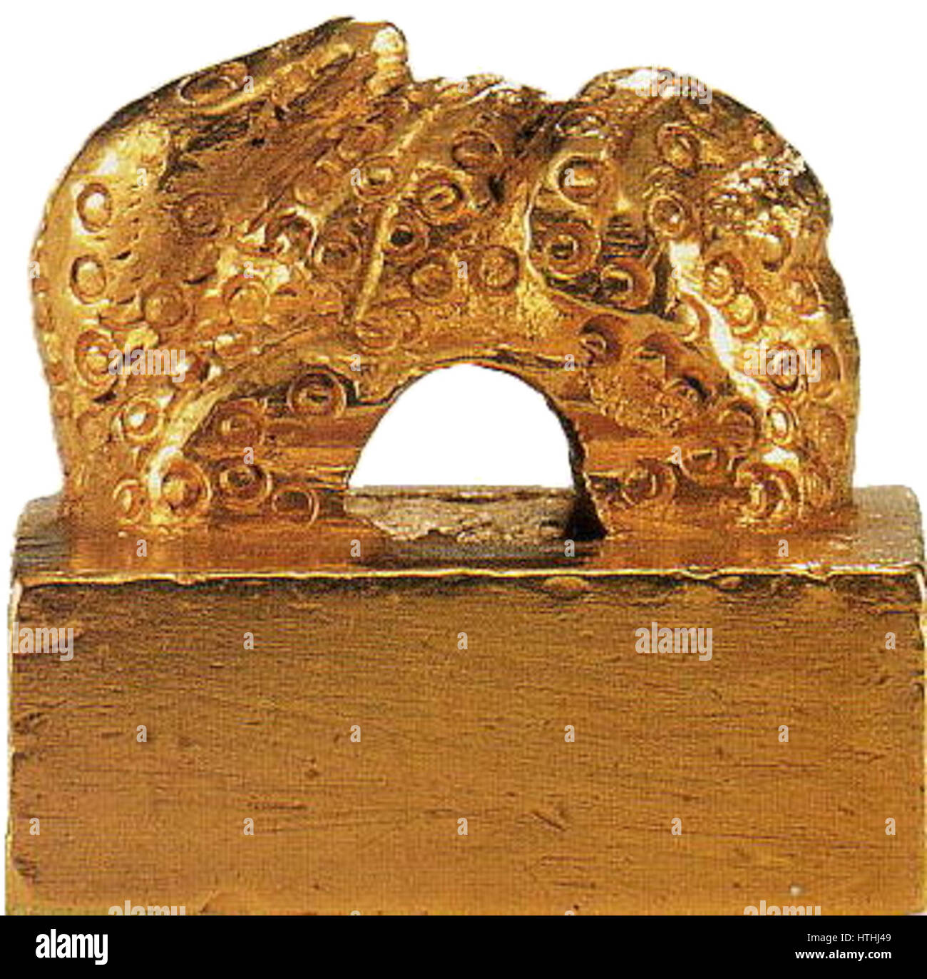 König von Na Gold seal Knopf Seite Stockfoto