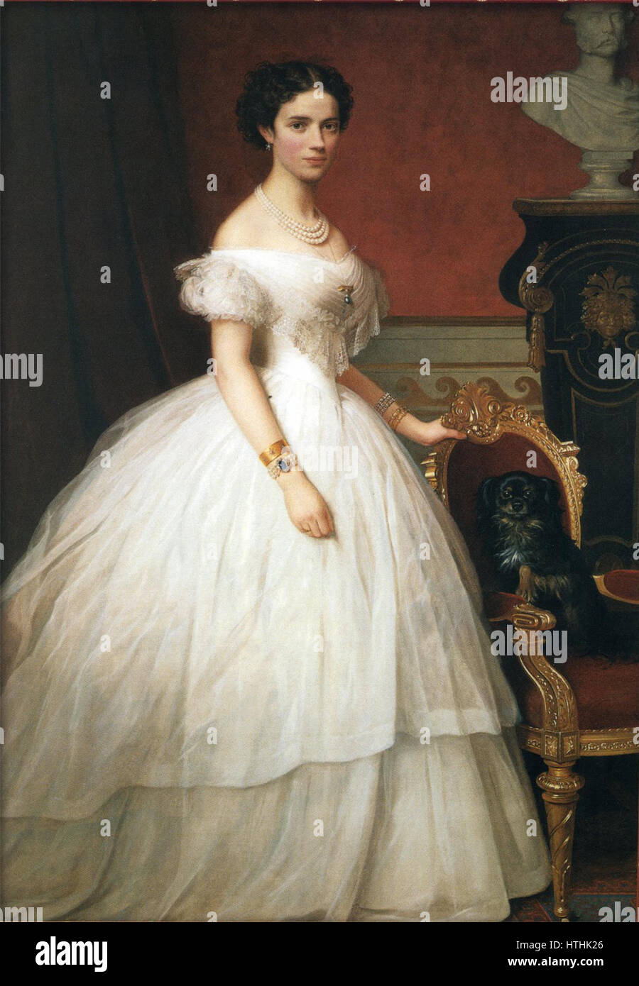 Prinzessin Dagmar von Dänemark mit ihrem Hund Stockfoto