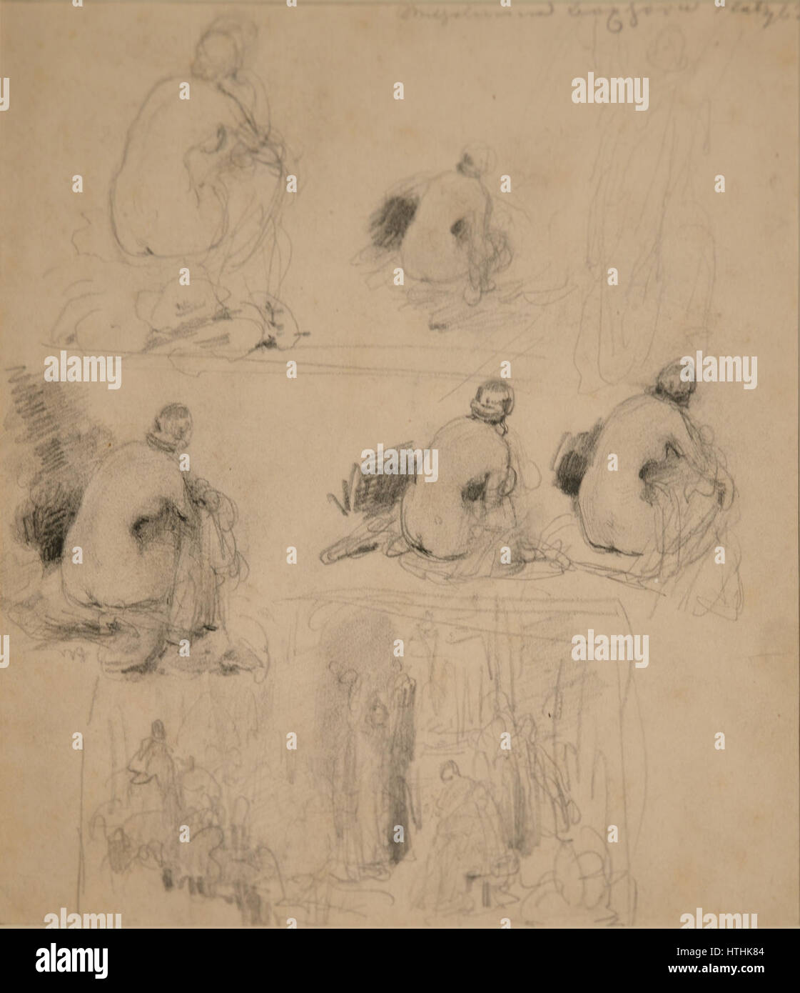 „Etudes“ von Carl Thodor von Piloty ist ein Werk, das die Kunst des Künstlers, dramatische, historische Szenen zu erschaffen, veranschaulicht. Dieses Studienstück zeigt detaillierte Figuren und ausdrucksstarke Kompositionen, die typisch für seinen deutschen Realismus des 19. Jahrhunderts sind und intensive menschliche Emotionen und dynamische Action einfangen. Stockfoto