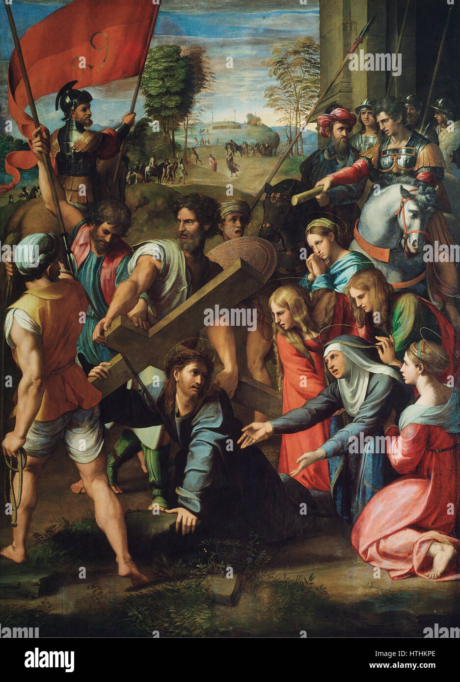 Christus auf dem Weg zum Kalvarienberg - fallen Raphael Stockfoto