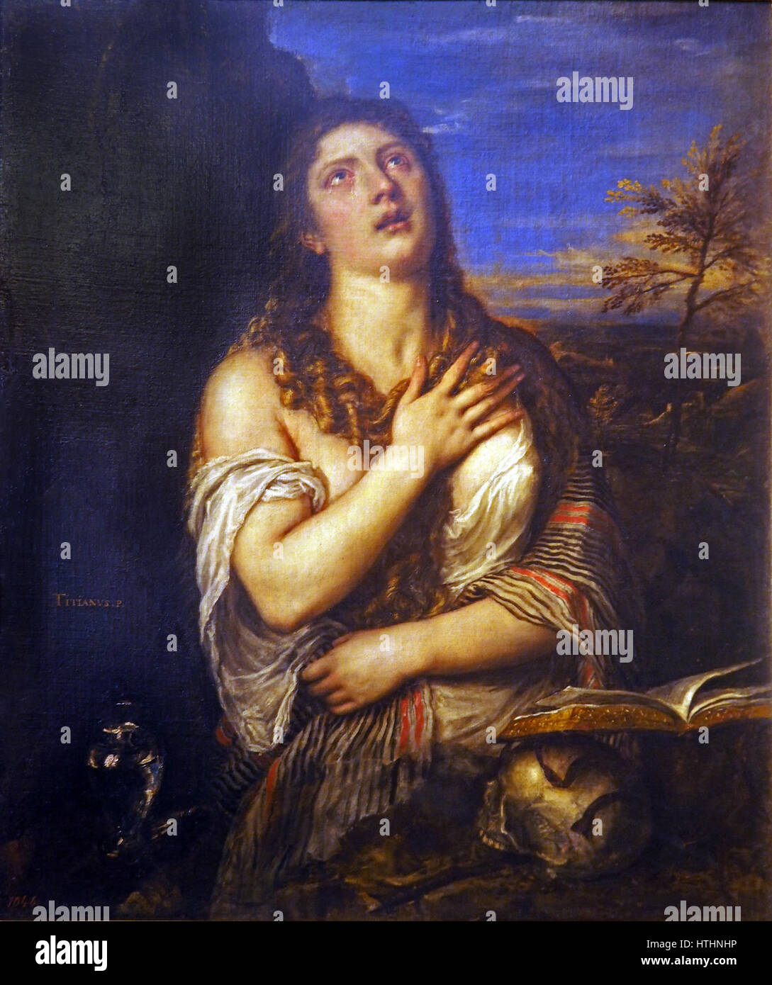 Maria Magdalena (Tizian 1565) Petersburg Eremitage Stockfoto Maria Magdalena (Tizian 1565) Petersburg Eremitage Stockfoto