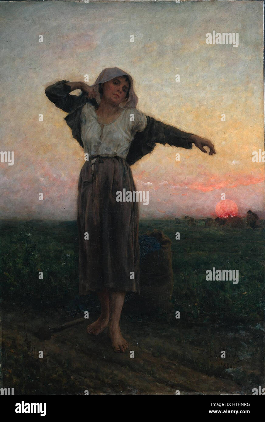 Jules Breton - La Glaneuse lasse Stockfoto