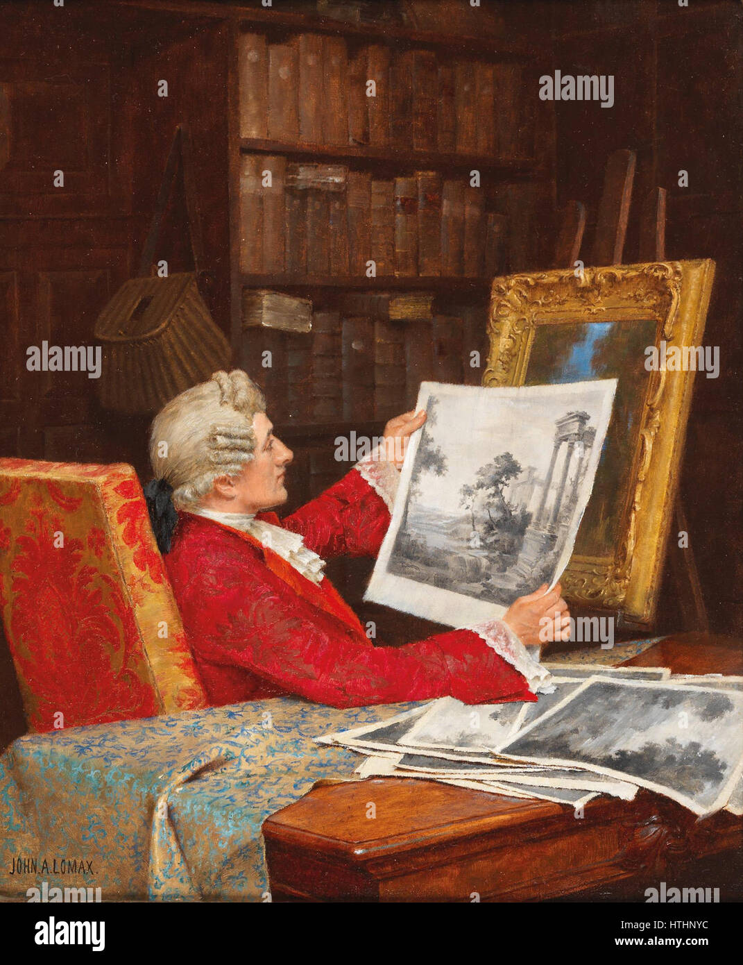 John Arthur Lomax Ein Seltener Stich Stockfoto