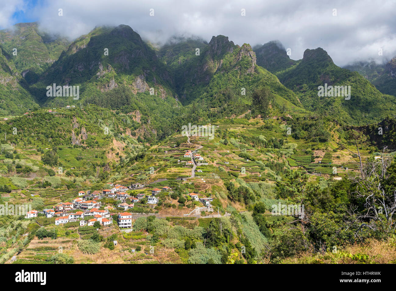 Landschaft in der Nähe von Sao Vicente, Madeira, Portugal. Stockfoto
