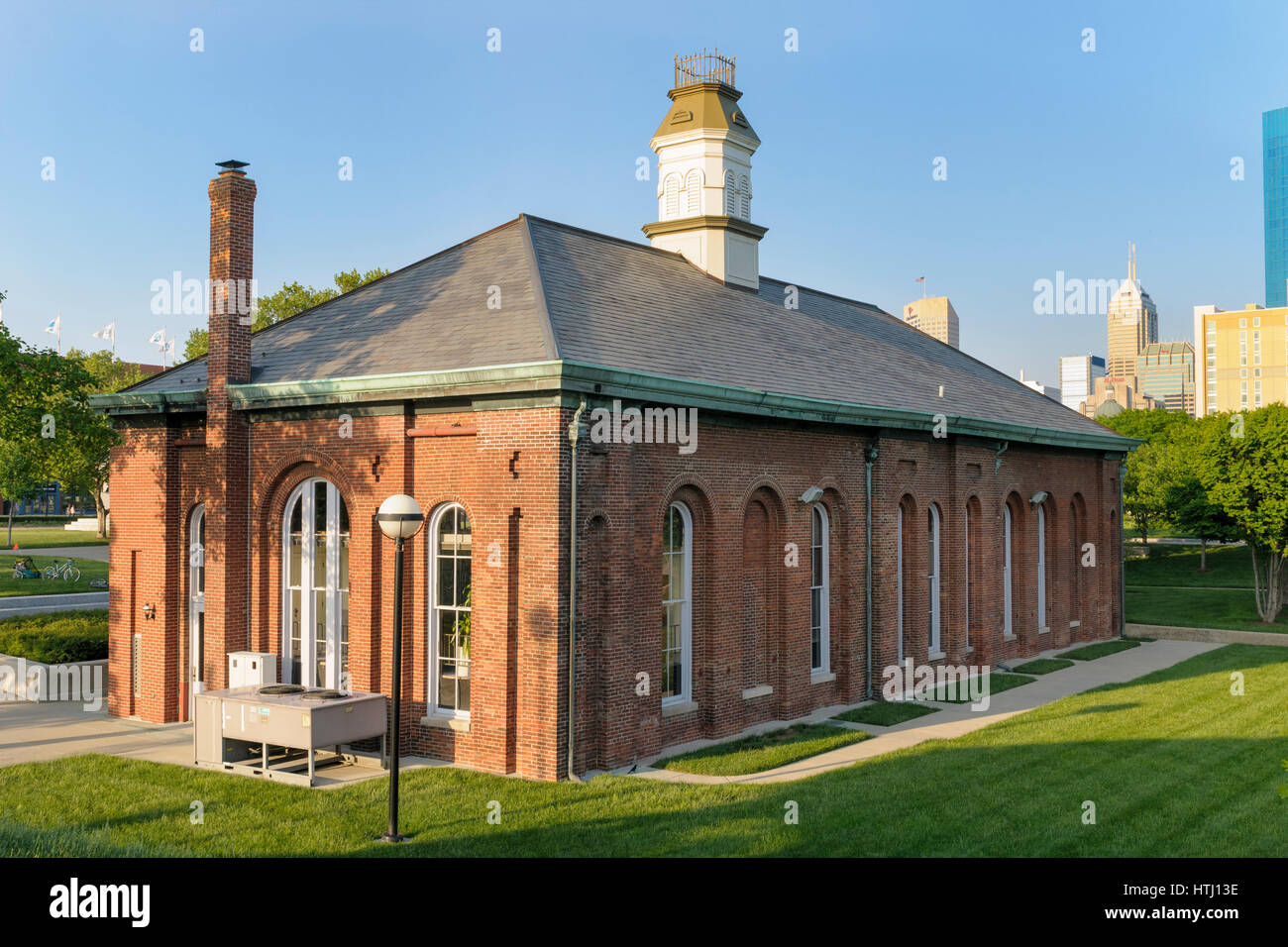Die Indianapolis Water Company pumping Station, White River State Park, Indianapolis, Indiana, USA Stockfoto