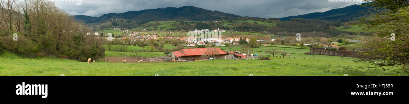 Übersicht über Sopuerta, Biskaya. Stockfoto