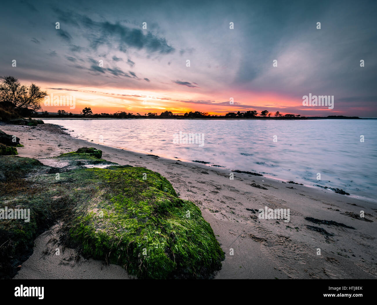 Studland Bay Sunset Stockfoto