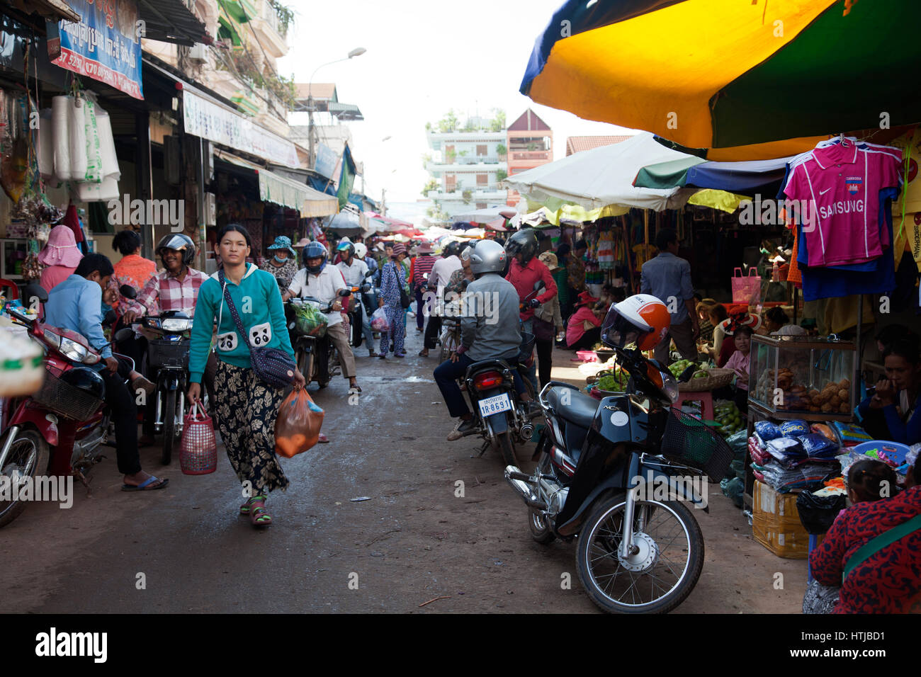 PSA-Leu-Markt in Siem Reap - Kambodscha Stockfoto