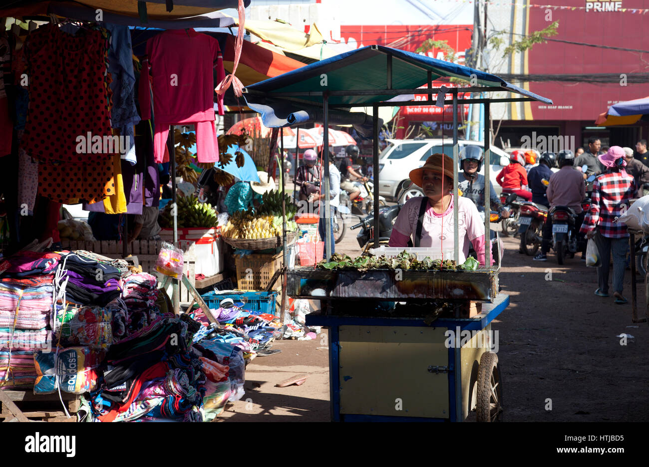 PSA-Leu-Markt in Siem Reap - Kambodscha Stockfoto