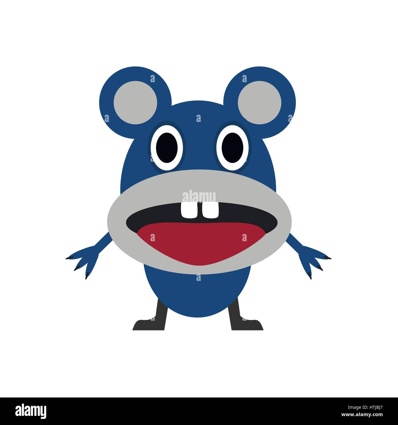 Süße blaue Maus Stock Vektor