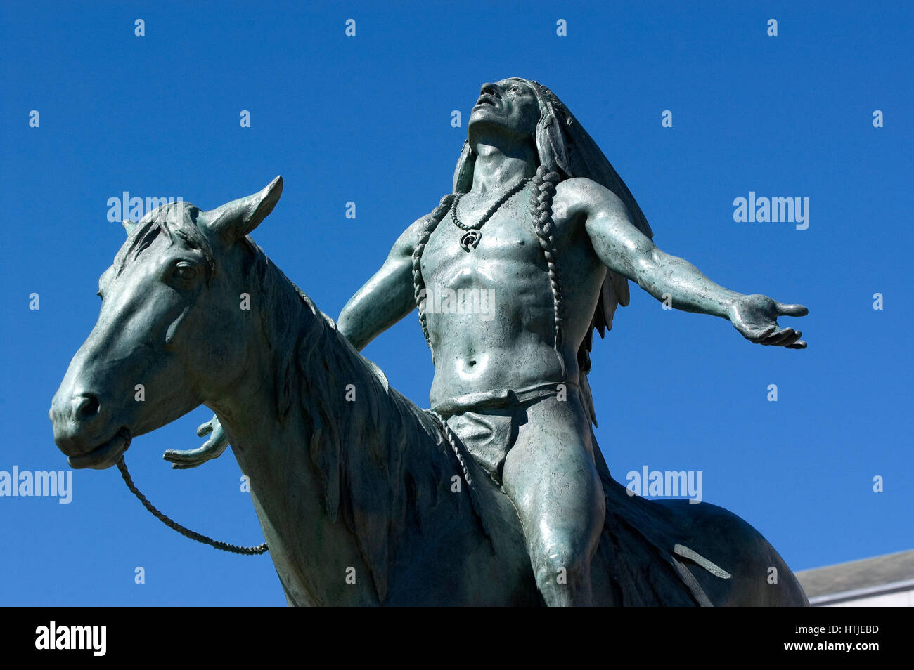 Appell an den großen Geist Statue - Museum der schönen Künste - Boston, Massachusetts Stockfoto