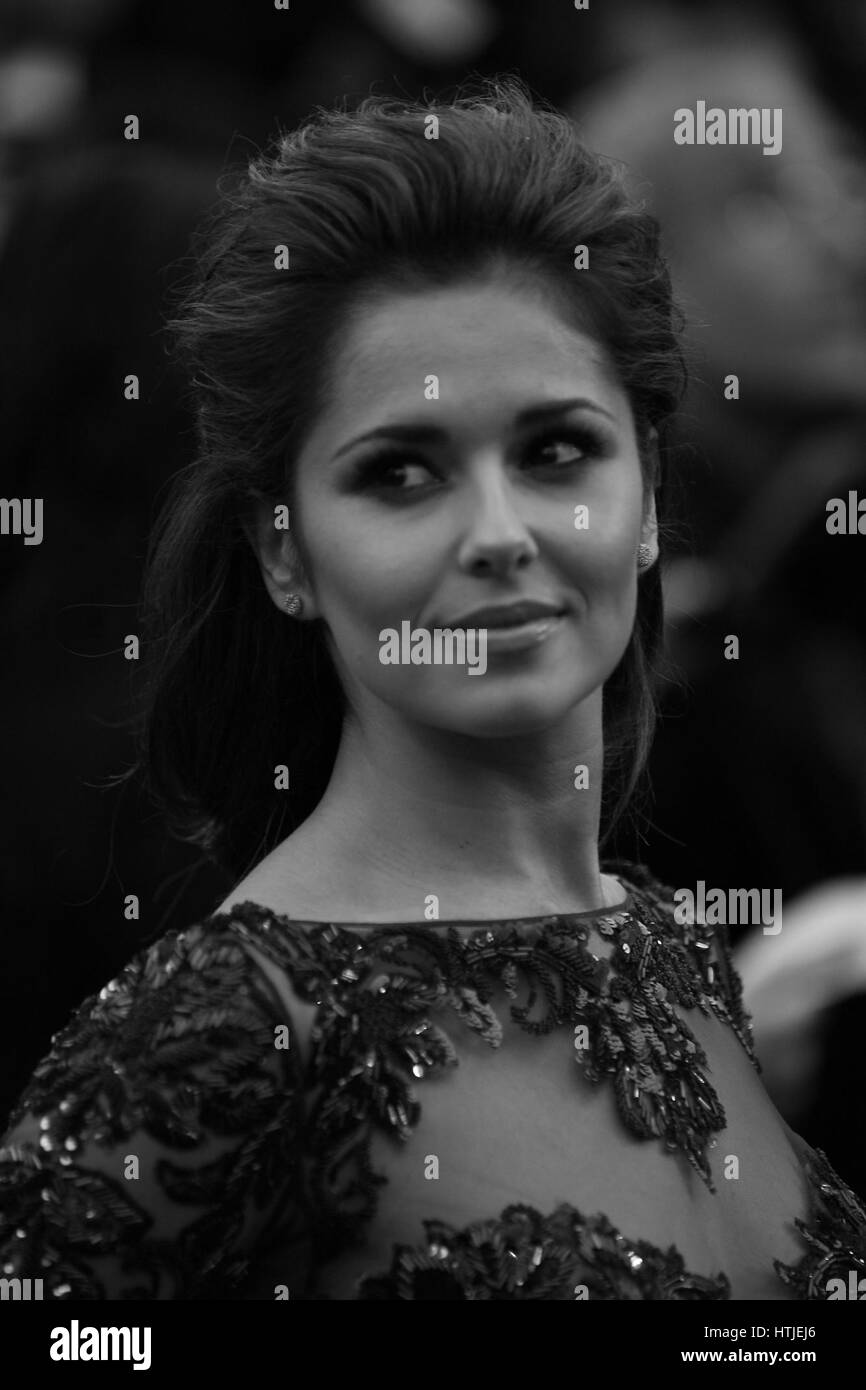 Cannes, Frankreich, 18. 05,2013: Cheryl Cole (Bild digital geändert werden monochrom) besucht die Jimmy s. Psychotherapie der Plains Indianer Premiere während der 66th jährliche Cannes Film Festival im Palais des Festivals in Cannes, Frankreich. Stockfoto