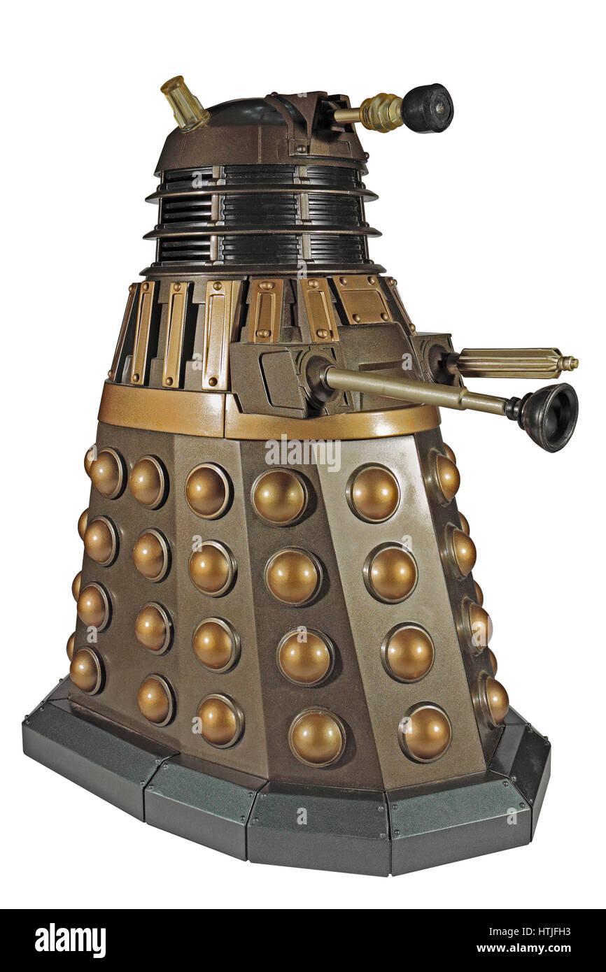 Dalek isoliert auf weißem Hintergrund Stockfotografie Alamy