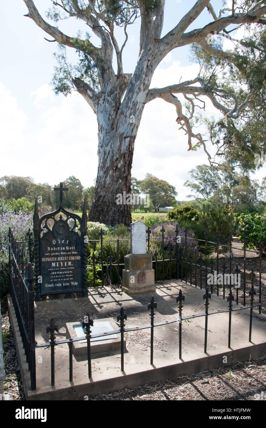 Pionier der lutherischen Friedhof in Bethany deutsche Siedlung, Barossa Valley, South Australia Stockfoto