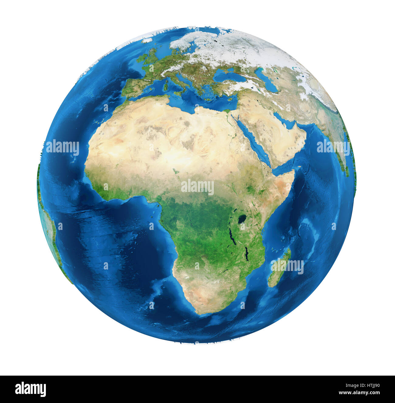 Erde Globus Afrika Ansicht isoliert (Elemente dieses Bildes, eingerichtet von der NASA) Stockfoto