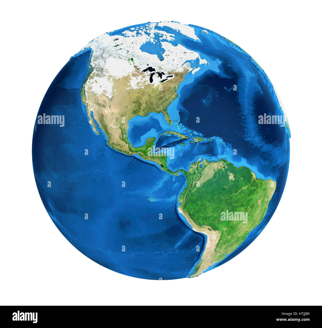 Erde Globus Amerika Ansicht isoliert (Elemente dieses Bildes, eingerichtet von der NASA) Stockfoto