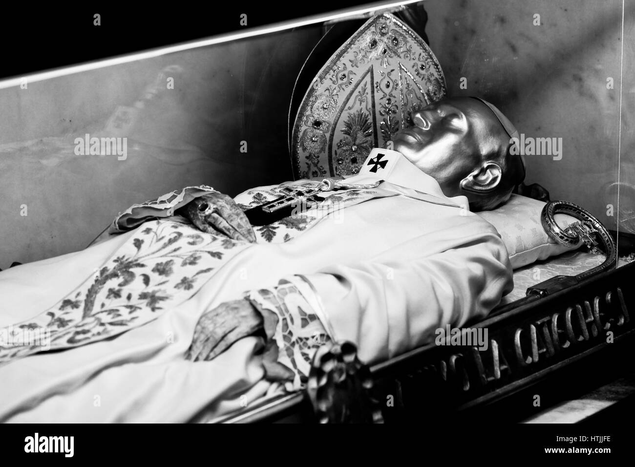 Kardinal Ferrari Dom Mailand Italien - schwarz / weiß Foto Stockfoto