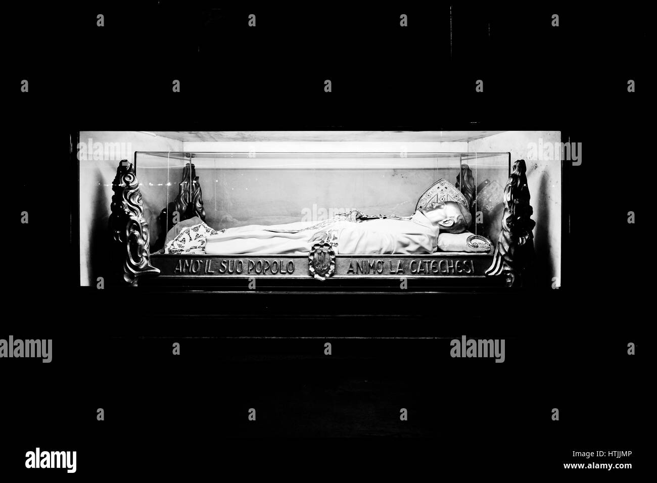 Kardinal Ferrari Dom Mailand Italien - schwarz / weiß Foto Stockfoto