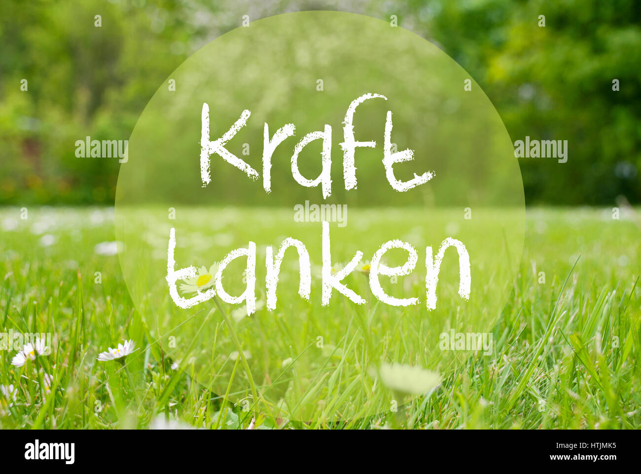 Deutsche Text Kraft Tanken bedeutet Entspannung. Frühjahr oder Sommer