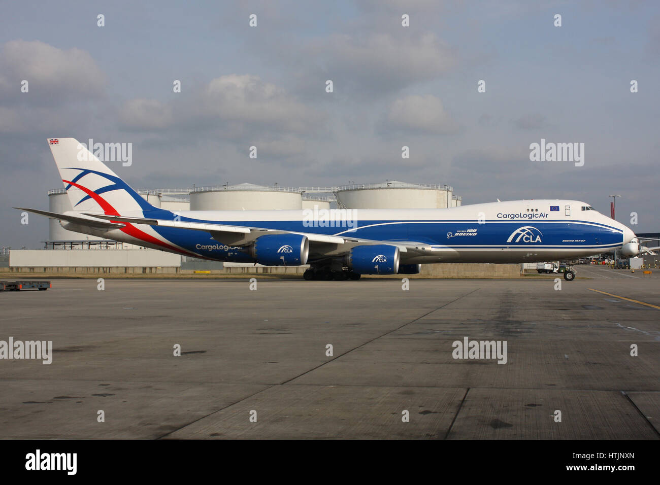 FRACHT LOGIK BOEING 747 800 Stockfoto