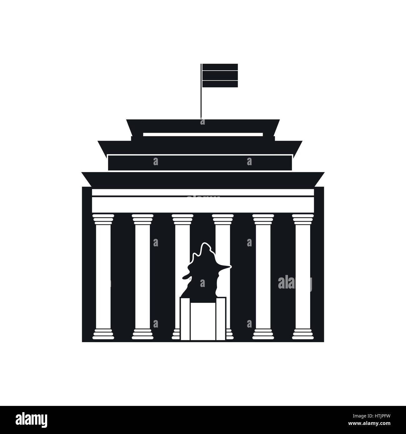 Museo del Prado mit Velazquez-statue Stock Vektor