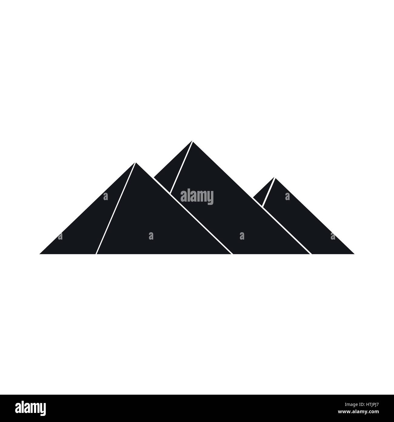 Pyramiden von Ägypten-Symbol, einfachen Stil Stock Vektor