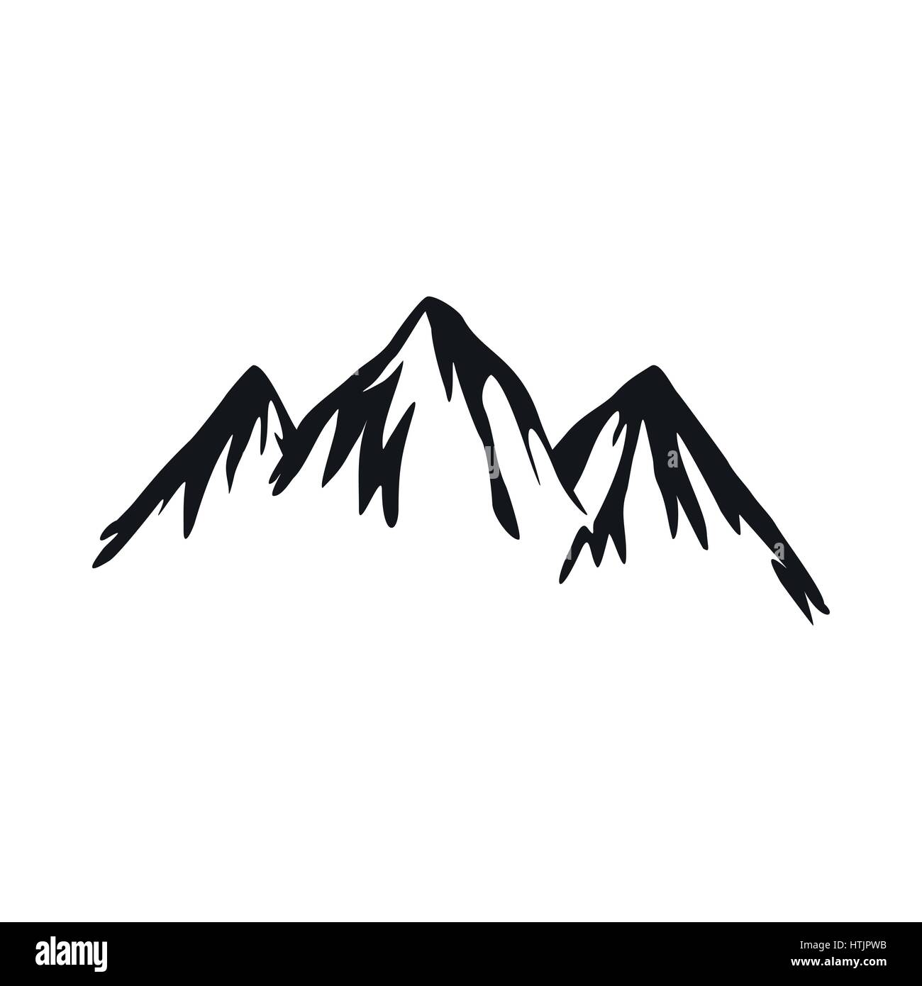 Berg-Symbol, einfachen Stil Stock Vektor