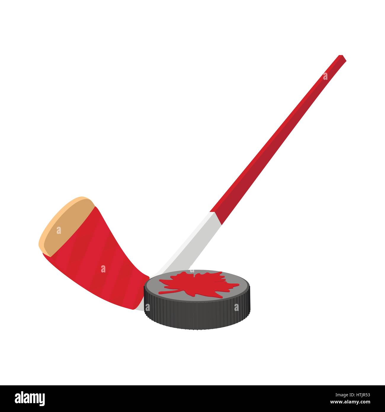 Eishockey-Symbol, Cartoon-Stil Stock Vektor