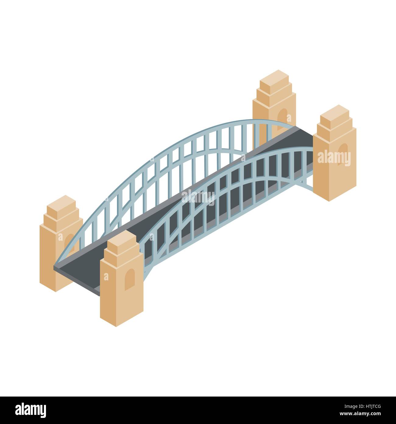 Sydney Harbour Bridge-Symbol, isometrischen 3d Stil Stock Vektor