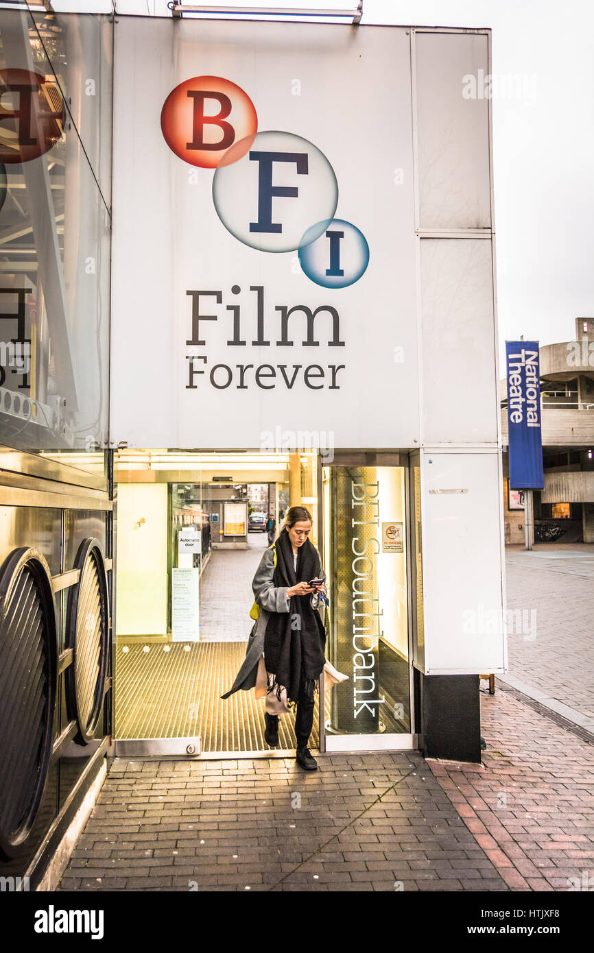 Das British Film Institute (BFI) auf der Londoner Southbank, Waterloo, London, SE1, UK Stockfoto
