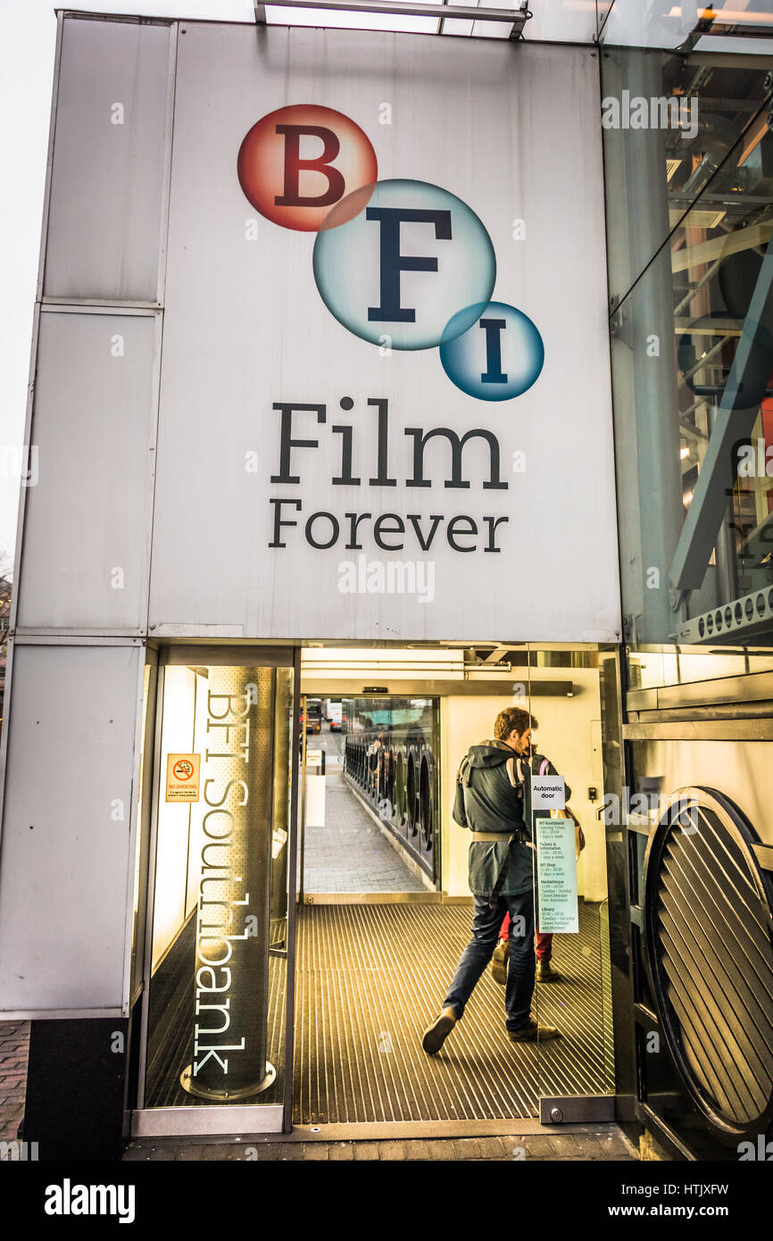 Das British Film Institute (BFI) auf der Londoner Southbank, Waterloo, London, SE1, UK Stockfoto