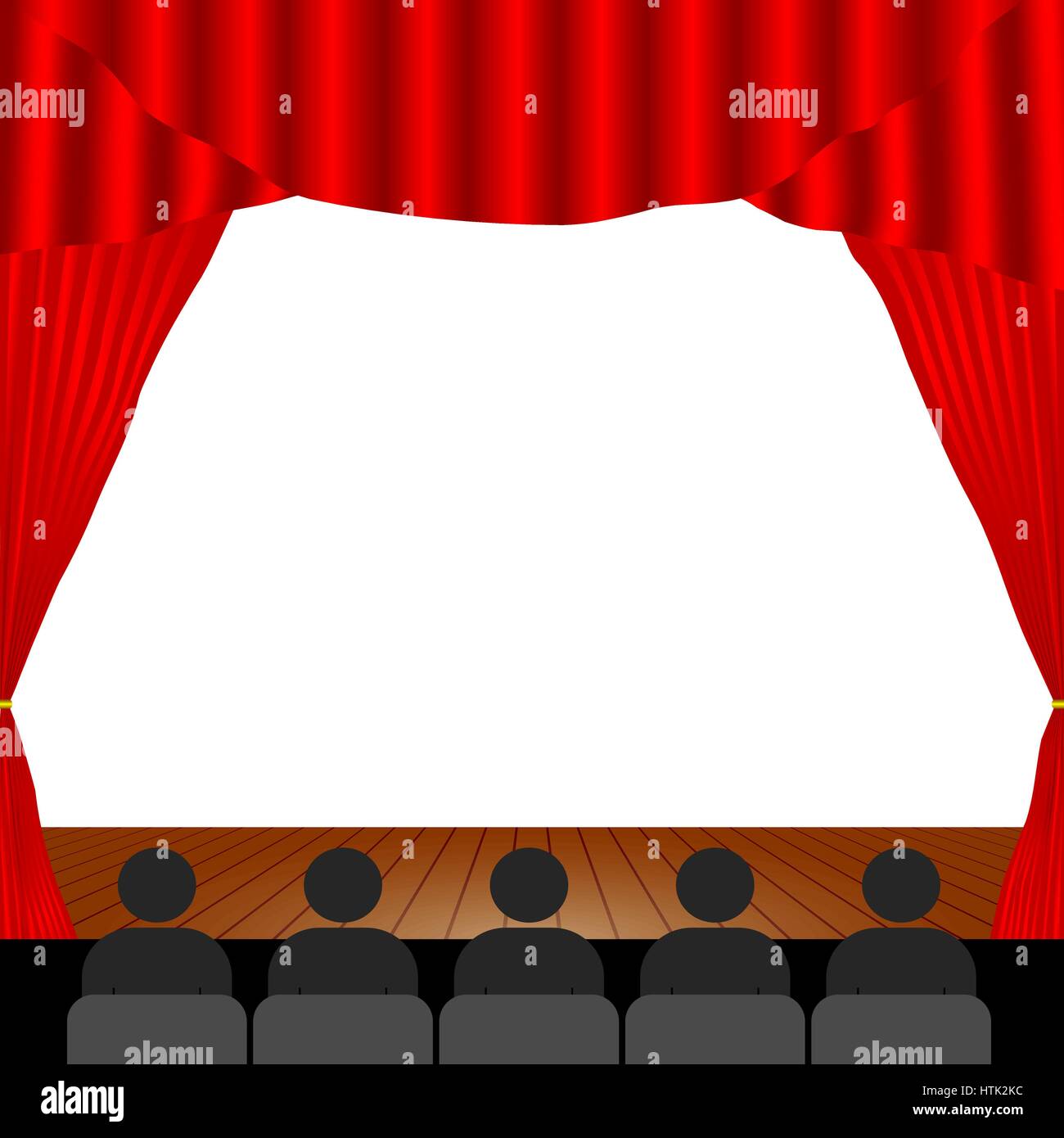 Eine Vektor-Illustration von Zuschauern in einem theater Stock Vektor