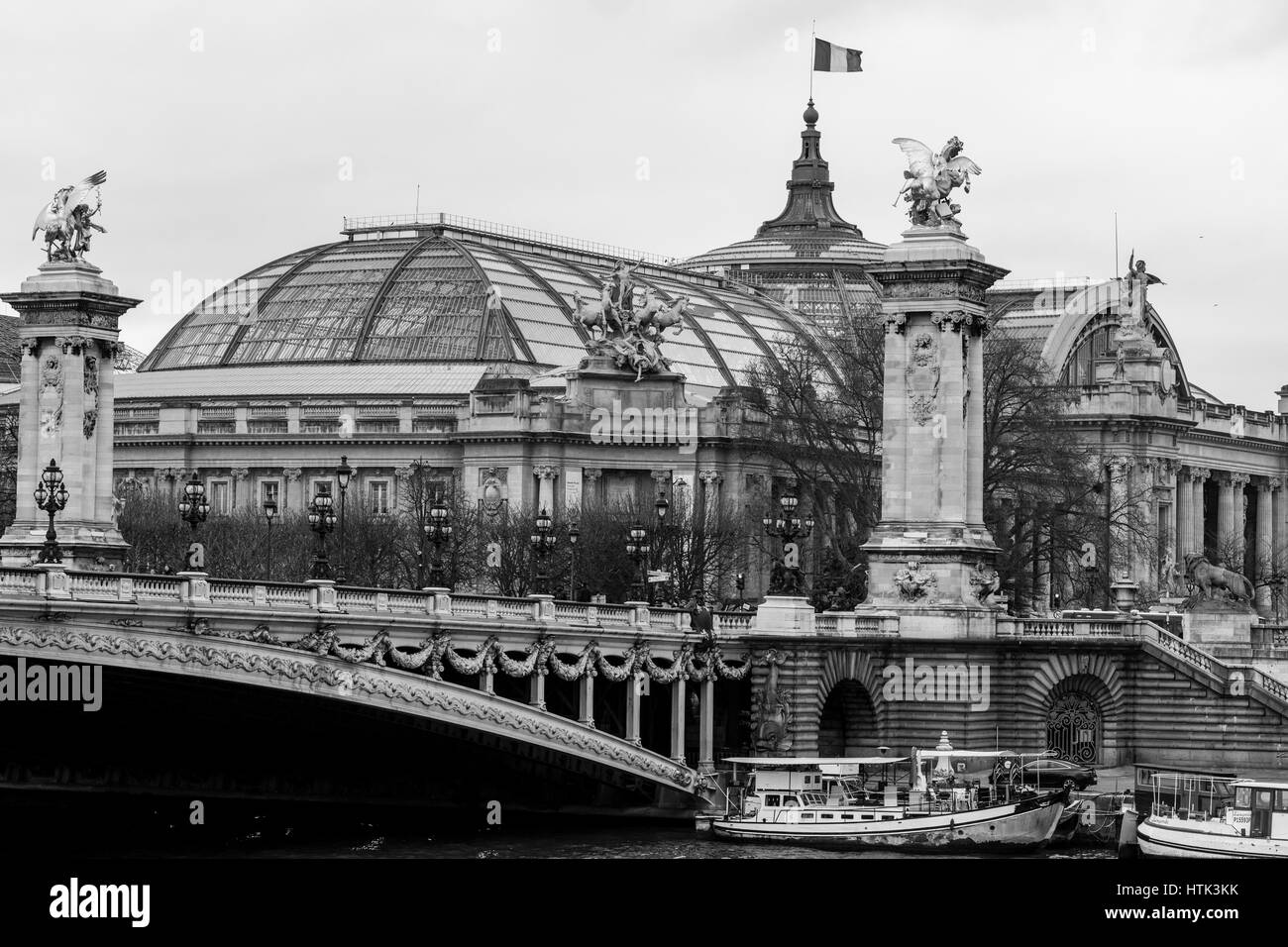 Pont Alexandre III (1896-1900), in der Seine, Paris. Frankreich. Stockfoto