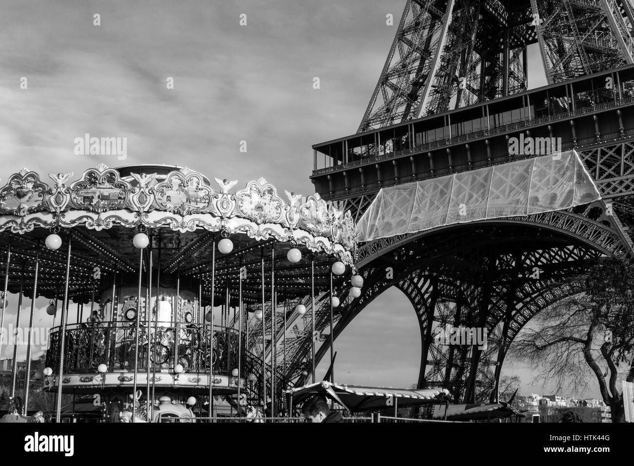 Eiffelturm (1887-1889) in Paris, Frankreich. Stockfoto