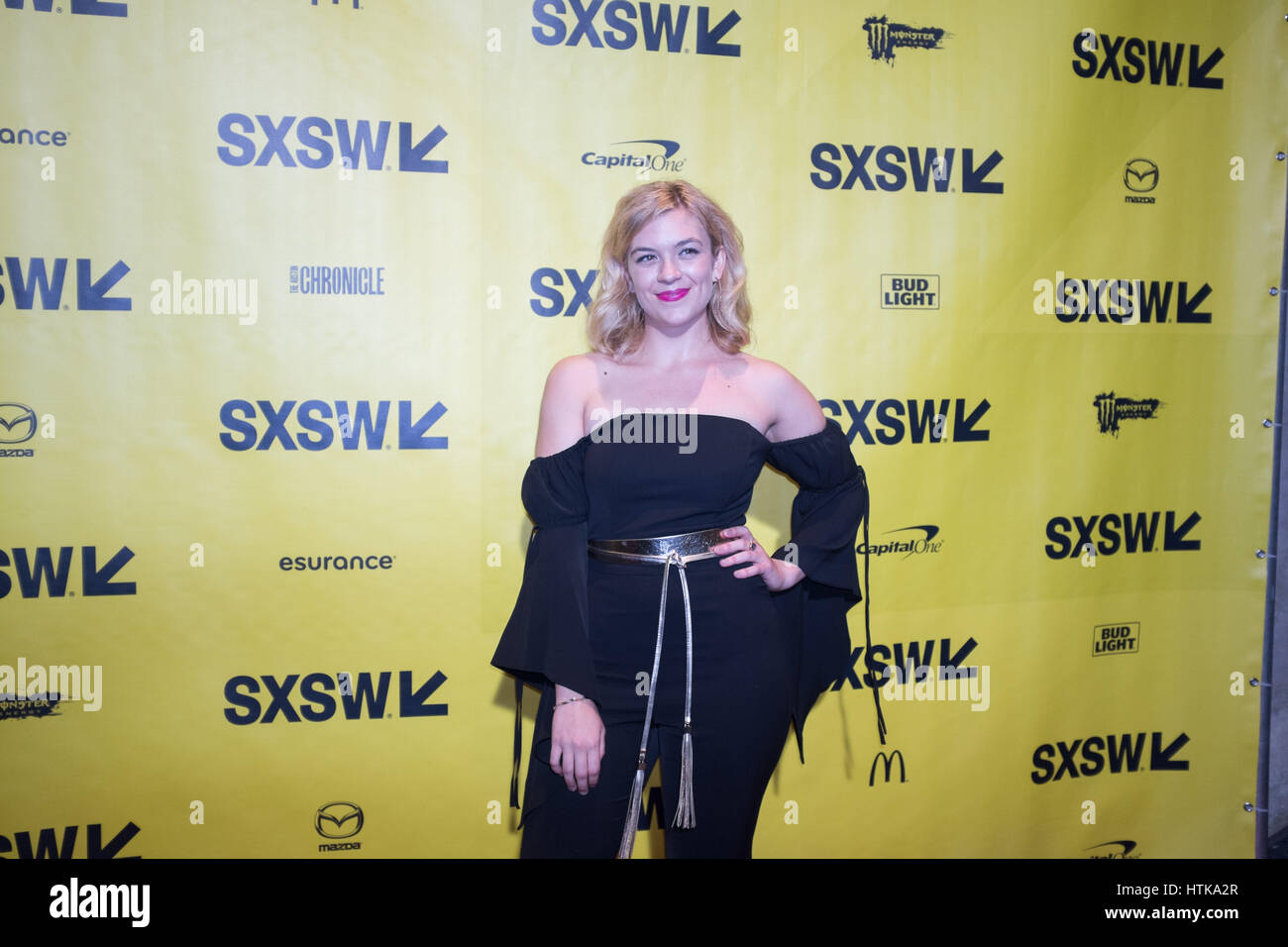 Austin, Texas, USA. 12. März 2017. KATIE FOLGER besucht Weltpremiere der Ehre Farm am Stateside Theater während SXSW, Austin, Texas Credit: Sandy Carson/ZUMA Draht/Alamy Live News Stockfoto