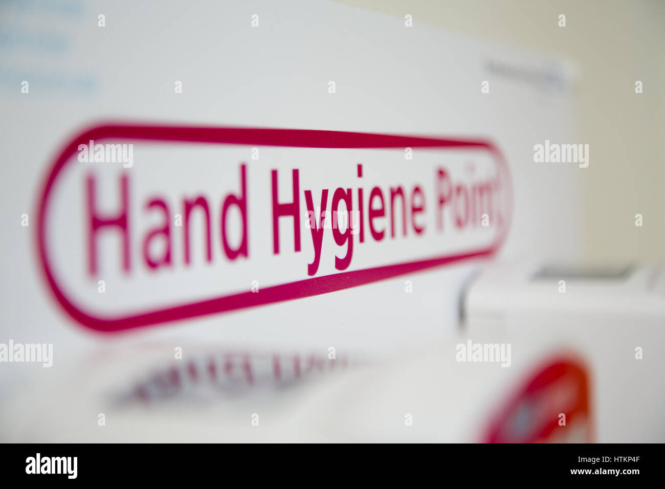 Händehygiene in einem Krankenhaus Stockfoto